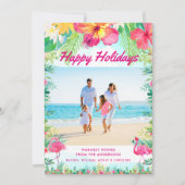 トロピカルハッピーホリデイズコースタルフォトホリデーカード シーズンカード (正面)