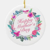 トロピカルハッピーマザーズデイフローラフレームオーナメント セラミックオーナメント (裏面)
