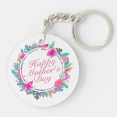 トロピカルハッピーマザーズデイフローラフレームキーチェーン キーホルダー (裏面)