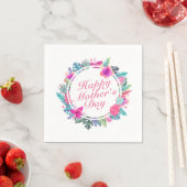 トロピカルハッピーマザーズデイフローラフレームナプキン スタンダードカクテルナプキン (インサイチュ)