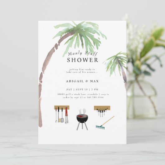 トロピカルハニードカップルウェディングシャワー誘致 招待状 (スタンド正面)