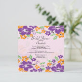 トロピカルハモダンイビスカスフラワーズブライダルシャワー 招待状 (スタンド正面)