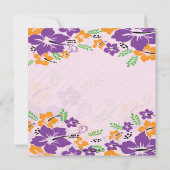 トロピカルハモダンイビスカスフラワーズブライダルシャワー 招待状 (裏面)