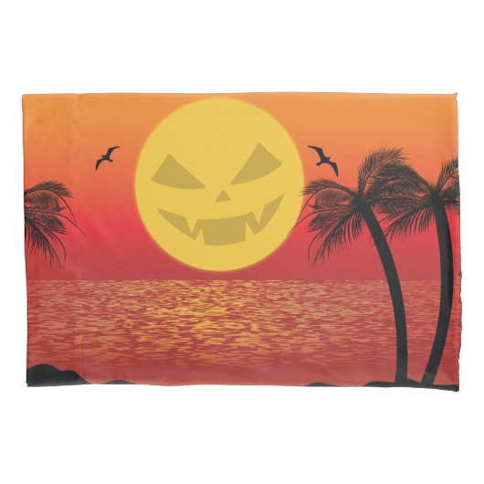 トロピカルハロウィーン 枕カバー (正面)