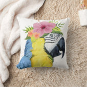 トロピカルハロー – オウム クッション (ブランケット)
