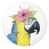 トロピカルハロー – オウム セラミックノブ (正面)