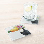 トロピカルハロー – トゥーカン ガラスコースター (アングル)