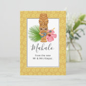 トロピカルハワイのティキトーテムサマー サンキューカード (スタンド正面)