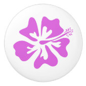 トロピカルハワイの花のドアと引き出しの引き出しノブ セラミックノブ (正面)