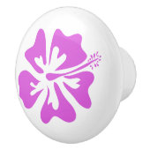 トロピカルハワイの花のドアと引き出しの引き出しノブ セラミックノブ (右)