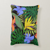 トロピカルハワイアロハフラワーグラフィック アクセントクッション (裏面(縦))