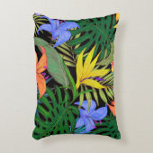 トロピカルハワイアロハフラワーグラフィック アクセントクッション (正面(垂直))