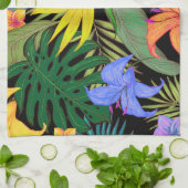 トロピカルハワイアロハフラワーグラフィック キッチンタオル (折り畳み)