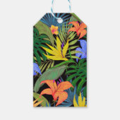 トロピカルハワイアロハフラワーグラフィック ギフトタグ (正面)