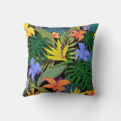 トロピカルハワイアロハフラワーグラフィック クッション (裏面)