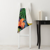 トロピカルハワイアロハフラワーグラフィック シェルパブランケット (インサイチュ)