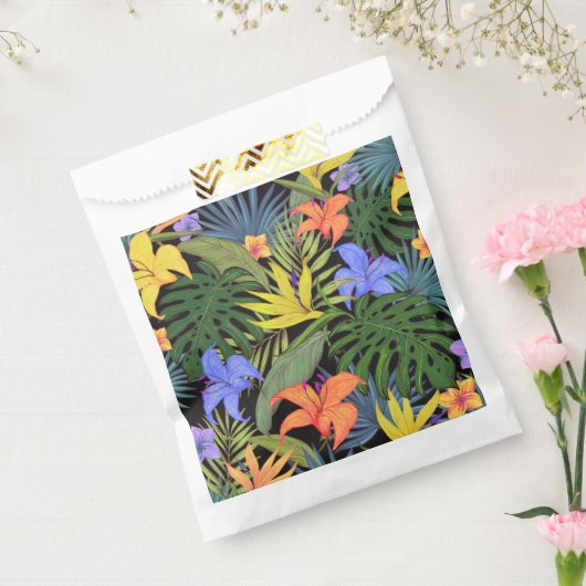 トロピカルハワイアロハフラワーグラフィック フェイバーバッグ (封をした状態)