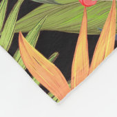 トロピカルハワイアロハフラワーグラフィック フリースブランケット (角)