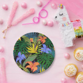 トロピカルハワイアロハフラワーグラフィック ペーパープレート (パーティー)