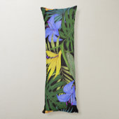 トロピカルハワイアロハフラワーグラフィック ボディピロー (裏面 (縦))