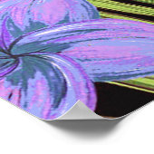 トロピカルハワイアロハフラワーグラフィック ポスター (角)