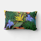 トロピカルハワイアロハフラワーグラフィック ランバークッション (裏面)