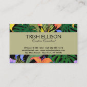 トロピカルハワイアロハフラワーグラフィック 名刺 (裏面)