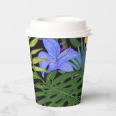 トロピカルハワイアロハフラワーグラフィック 紙コップ (裏面)