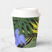 トロピカルハワイアロハフラワーグラフィック 紙コップ (正面)