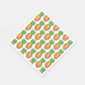 トロピカルハワイアンアイランドパイナップルビーチプリント スタンダードランチョンナプキン (角)