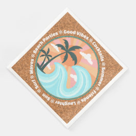 トロピカルハワイアンアイランドパームツリーズオンフェイクコルク