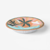 トロピカルハワイアンアイランドパームツリーズグッドビベス ペーパーボウル (傾斜あり)