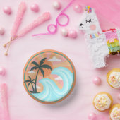 トロピカルハワイアンアイランドパームツリーズグッドビベス ペーパーボウル (パーティー)