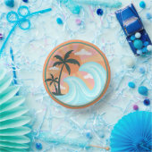 トロピカルハワイアンアイランドパームツリーズグッドビベス ペーパーボウル (パーティー)