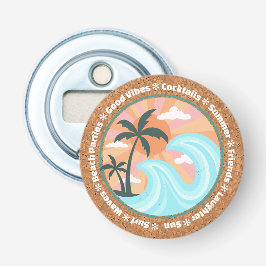 トロピカルハワイアンアイランドパームツリーズグッドビベス 栓抜き