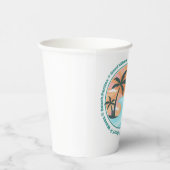 トロピカルハワイアンアイランドパームツリーズグッドビベス 紙コップ (右)