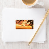 トロピカルハワイアンアイランドビーチサンセット ラベル (インサイチュ)