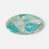 トロピカルハワイアンアロハプリント ペーパープレート (アングル)
