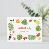 トロピカルハワイアンアロハベビーシャワー サンキューカード (スタンド正面)