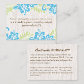 トロピカルハワイアンインフォカードターコイズ エンクロージャーカード (正面/裏面)