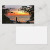 トロピカルハワイアントロピカルアイランドビーチサンセット 名刺 (正面/裏面)