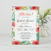 トロピカルハワイアンハイビスカスアロハブライダルシャワー 招待状 (スタンド正面)