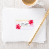 トロピカルハワイアンハイビスカスストライプ、 ラベル (インサイチュ)