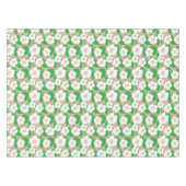 トロピカルハワイアンハイビスカスフローラカーキベージュ テーブルクロス (正面(横))