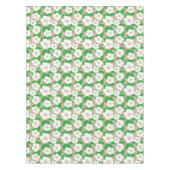 トロピカルハワイアンハイビスカスフローラカーキベージュ テーブルクロス (正面)