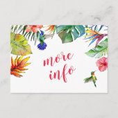 トロピカルハワイアンハイビスカス詳細結婚情報 エンクロージャーカード (正面)