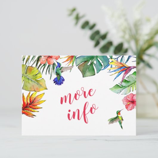 トロピカルハワイアンハイビスカス詳細結婚情報 エンクロージャーカード (スタンド正面)