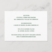 トロピカルハワイアンハイビスカス詳細結婚情報 エンクロージャーカード (裏面)