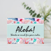 トロピカルハワイアンハイビスカス&パームリーフサンキュー サンキューカード (スタンド正面)