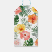 トロピカルハワイアンバースデーパーティギフトラベル ギフトタグ (裏面)